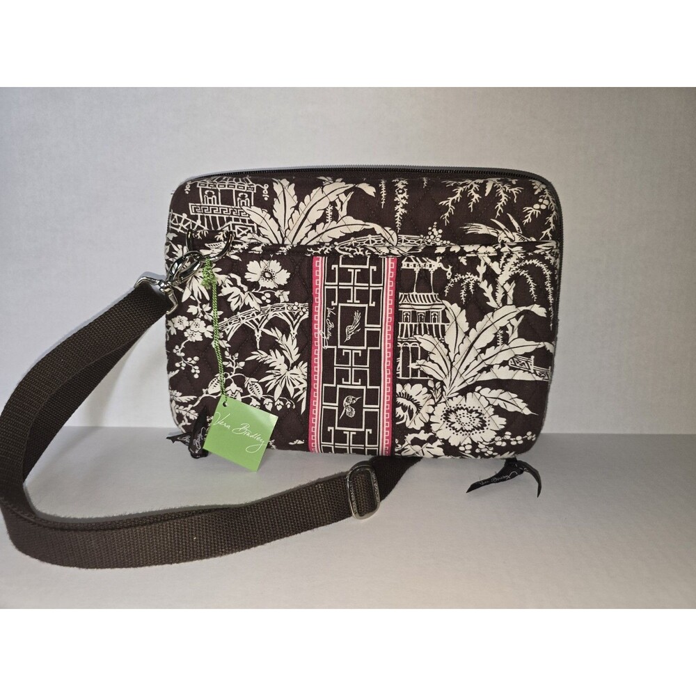 VERA BRADLEY Imperial Toile Mini Laptop Case/ iPad bag With Strap NWT